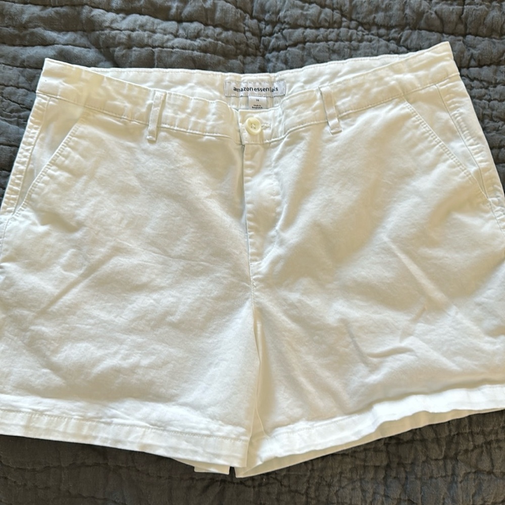 White Cotton Shorts